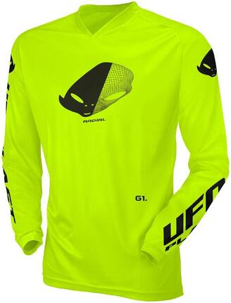 UFO PLAST Maillot enfant MX Radial manches longues jaune néon 140