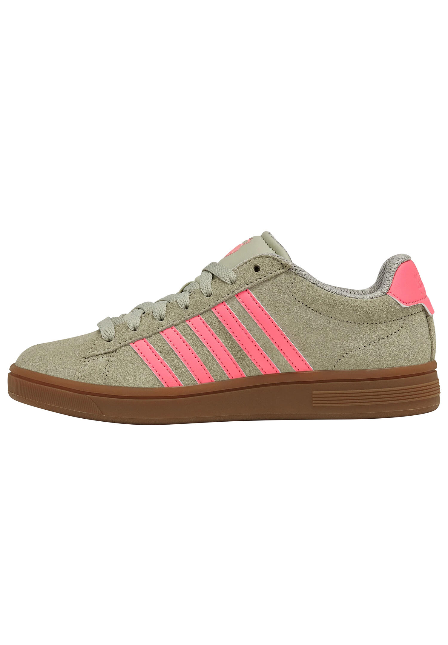 Zapatillas K-SWISS COURT TIEBRK II SDE mujer, Green Granite con rosa 6/6