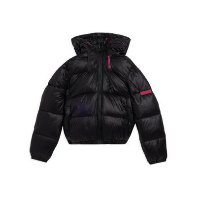 Giubbotto invernale bambina colour block cropped