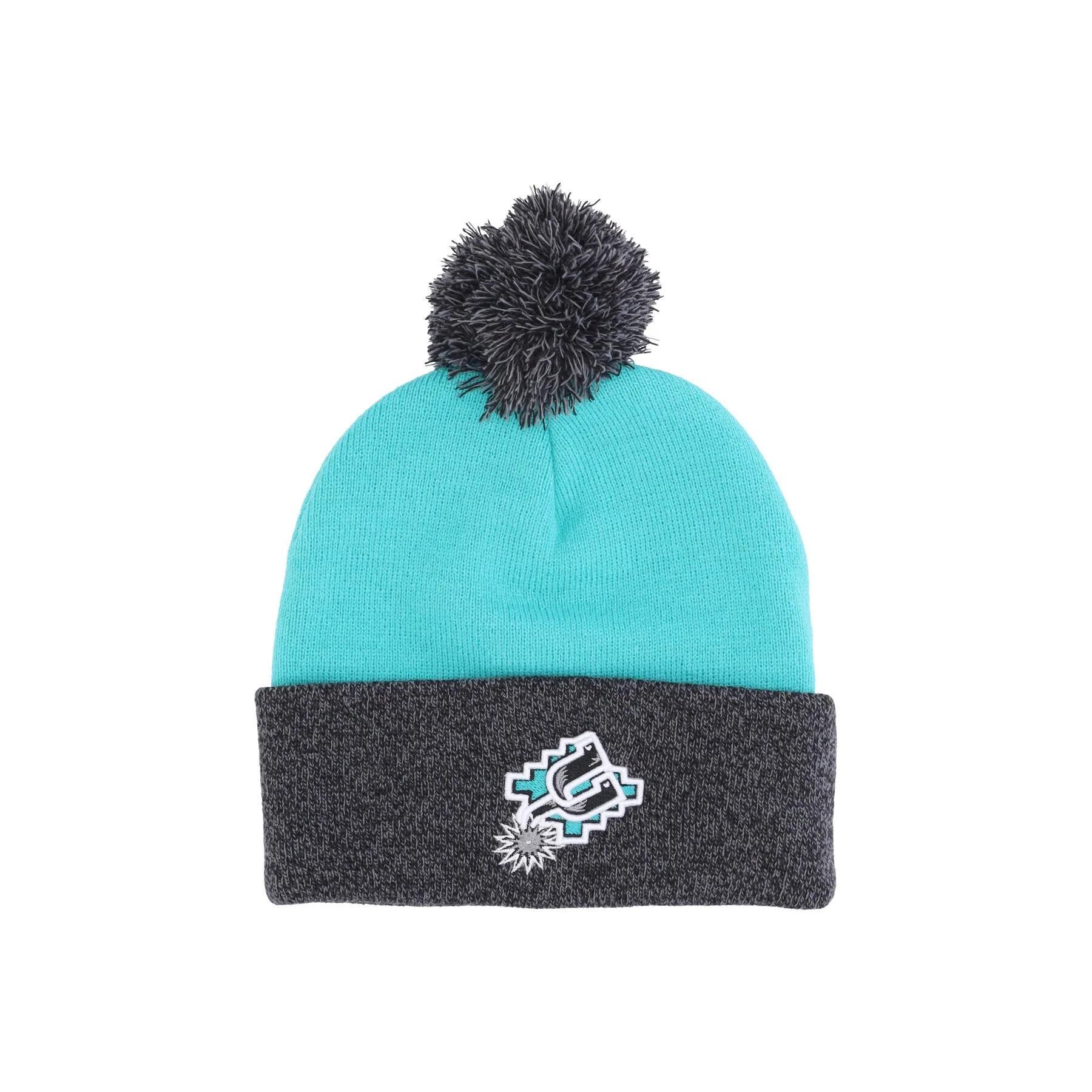 Bonnet Vintage Mitchell & Ness San Antonio Spurs NBA - Pompon, Multicolore, Taille Adulte Unique