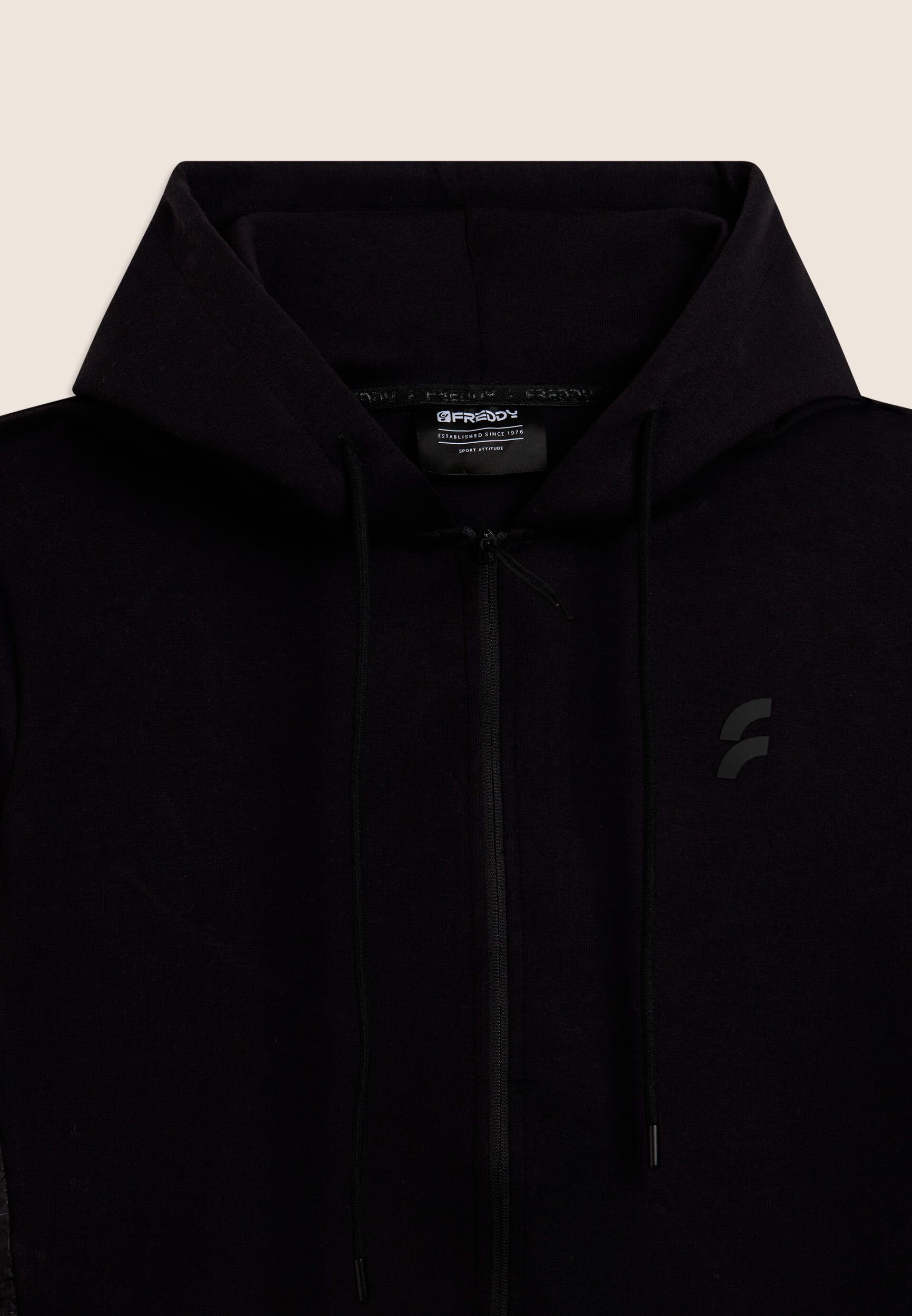 Sweat-shirt à fermeture zippée intégrale pour hommes avec inserts techniques 3/3