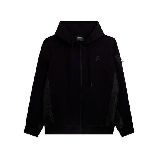 Felpa full zip uomo con inserti tecnici