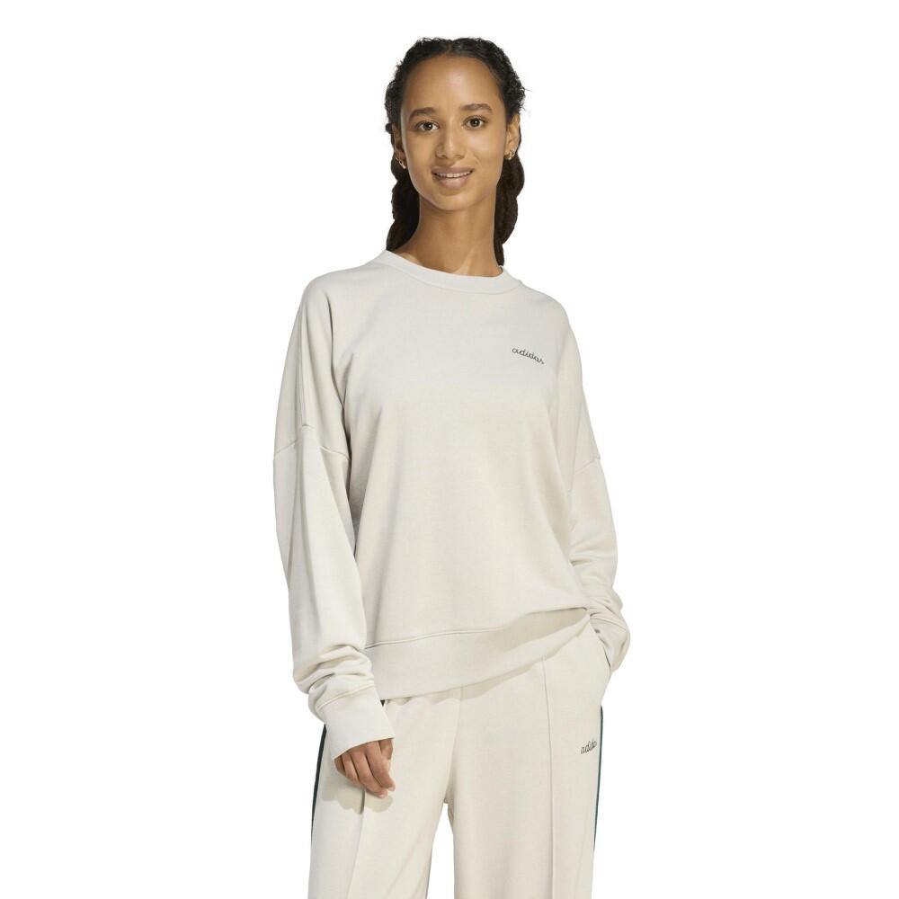 Felpa donna adidas graphic seasonal - beige 2/4