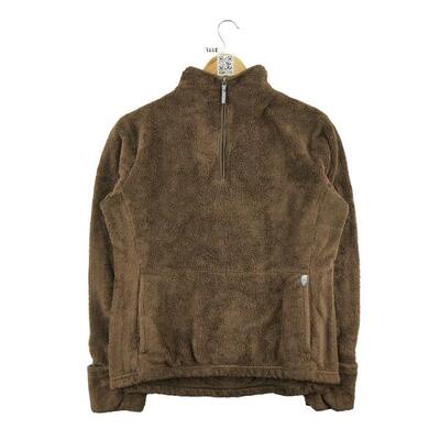 Tweedehands - dames tnf bruine fleece pullover - als nieuw