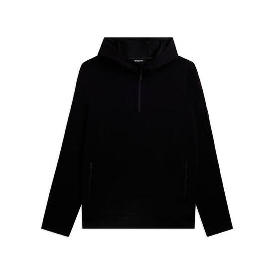 Felpa uomo a mezza zip con cappuccio