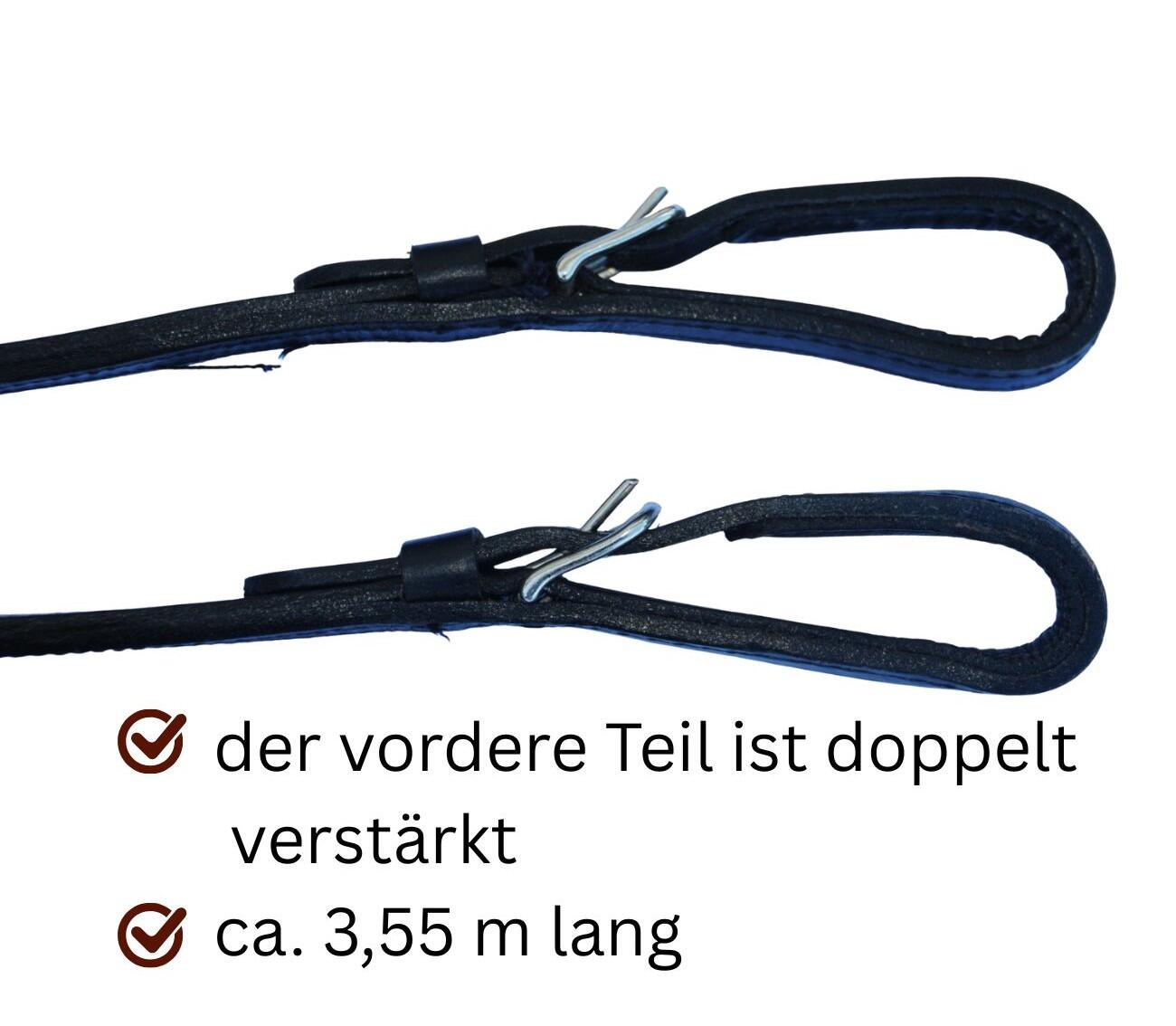 Traberzügel aus Leder ca. 3,55 m lang B Wahl 3/4