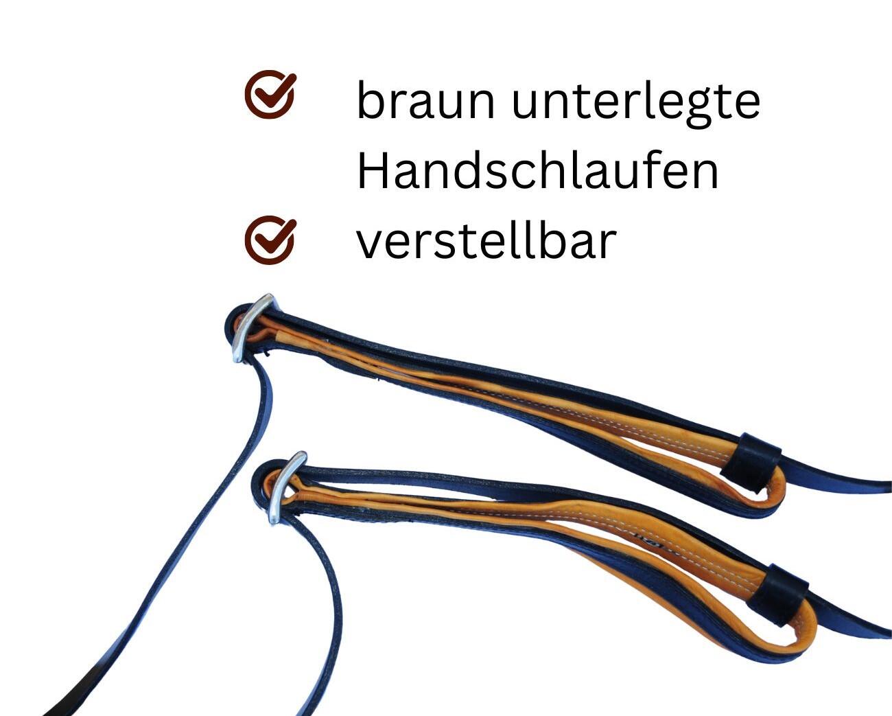 Traberzügel aus Leder ca. 3,55 m lang B Wahl 2/4
