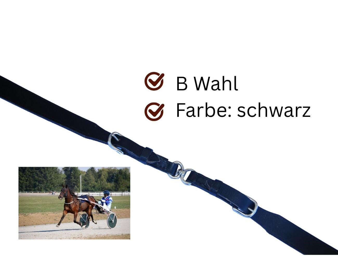 Traberzügel aus Leder ca. 3,55 m lang B Wahl 4/4