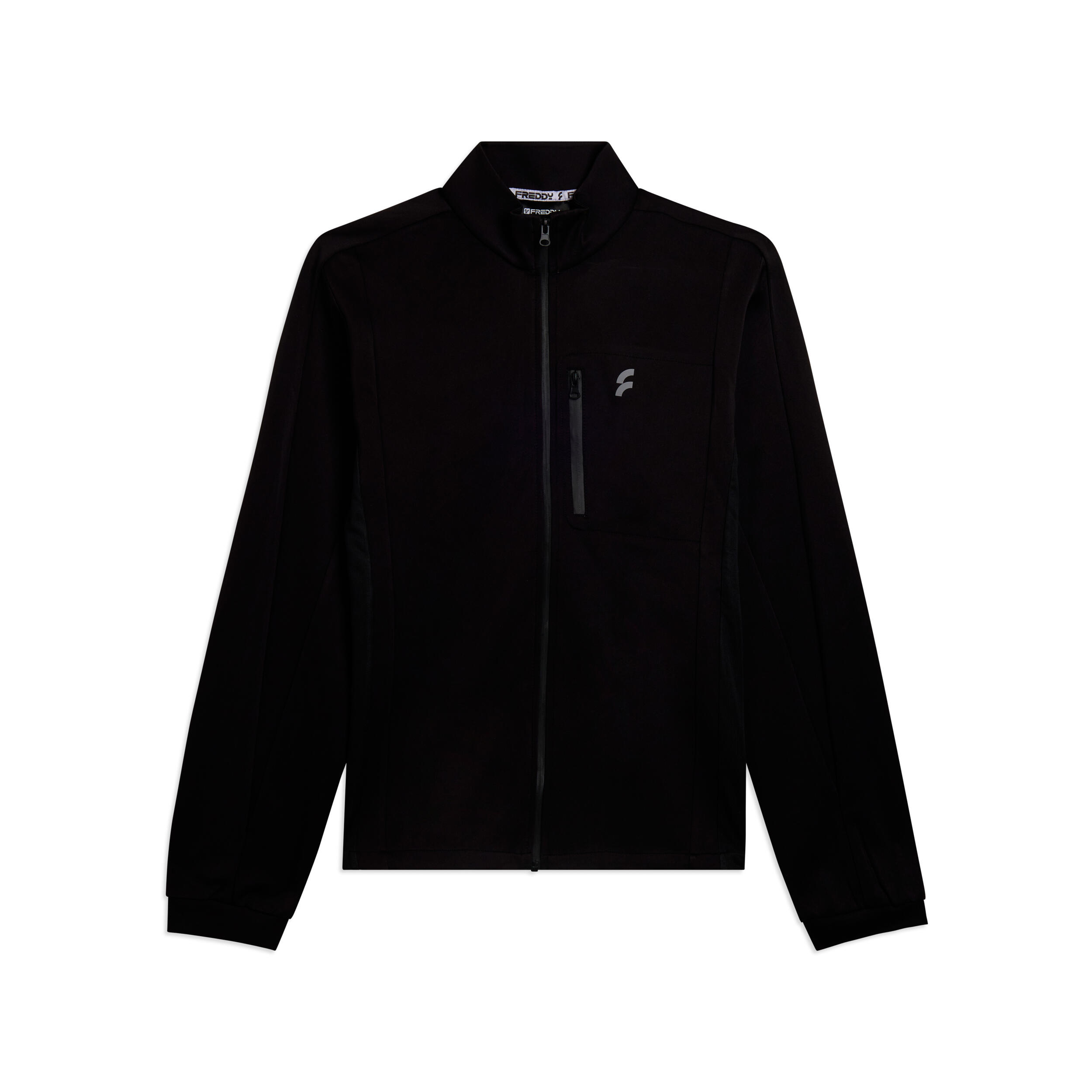 Sweat-shirt à col montant à fermeture zippée intégrale en tissu technique pour l 1/3