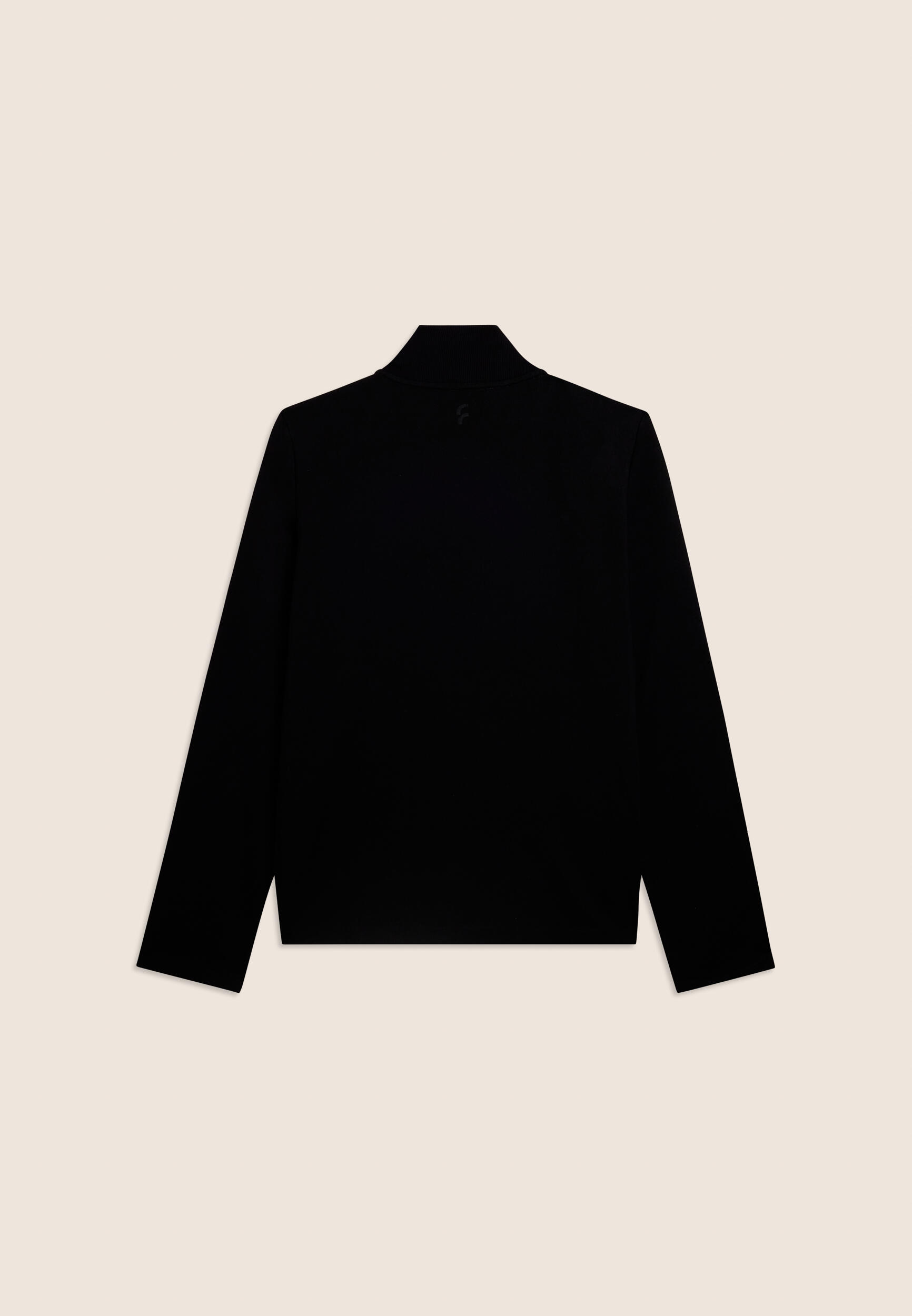 Felpa collo alto full zip uomo in viscosa stretch 2/3