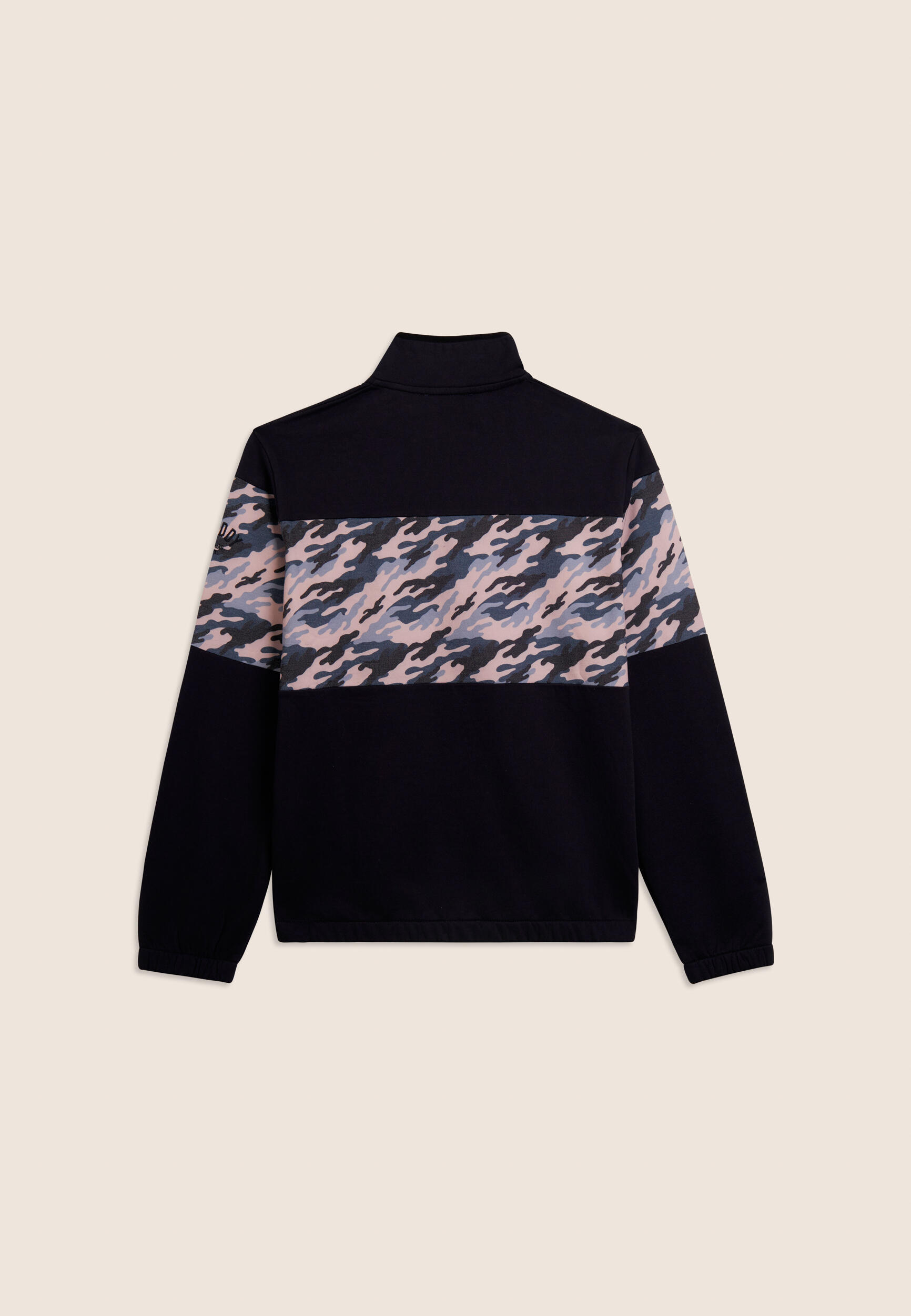 Felpa collo alto full zip uomo inserto camouflage 2/3