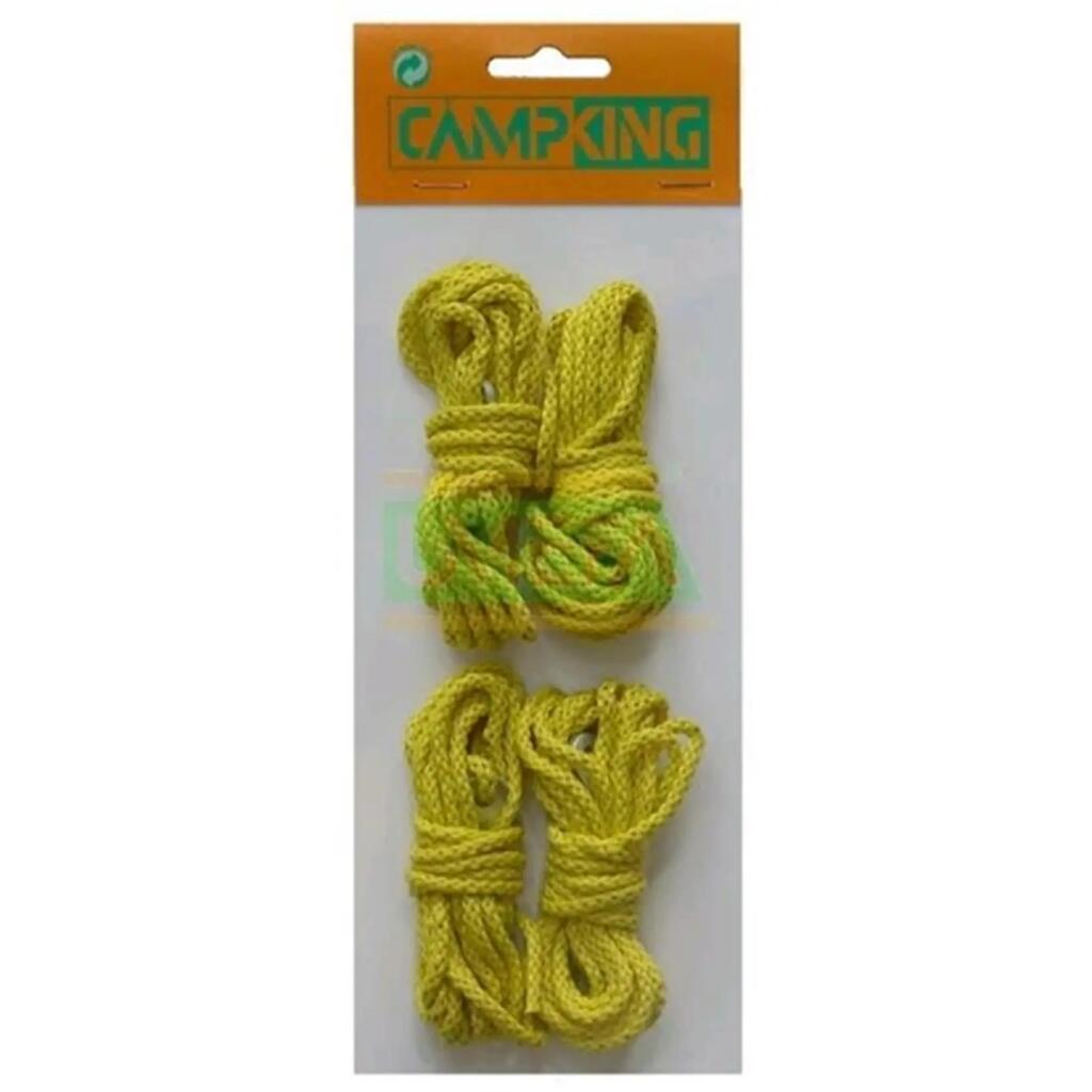 CampKing Umefa fluorescent nylon guyline 3 m, pack of 4