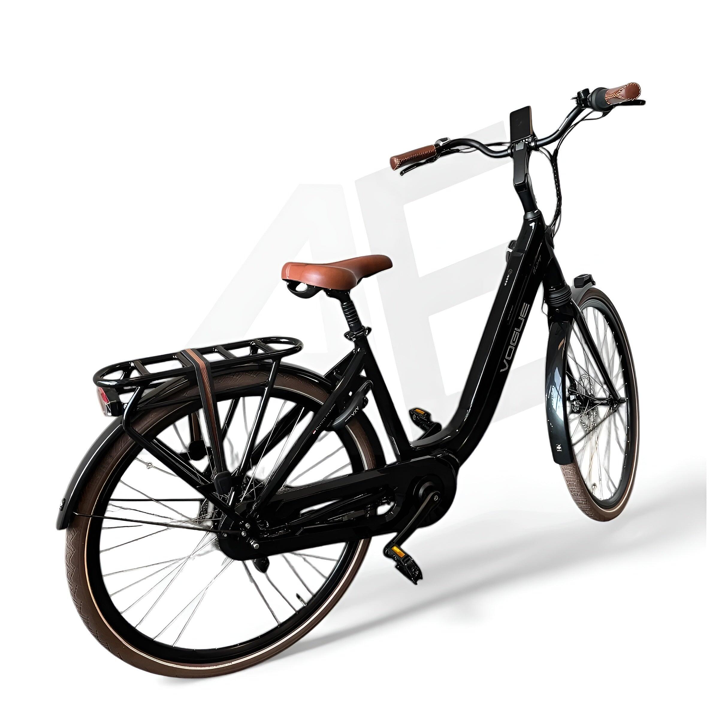 Vogue Mestengo 46 E-bike Freins Hydrauliques avec Moteur Central – Noir Brillant 2/5