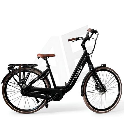 Vogue Mestengo 46 cm E-bike – Middenmotor, Hydraulische Remmen, Glans Zwart