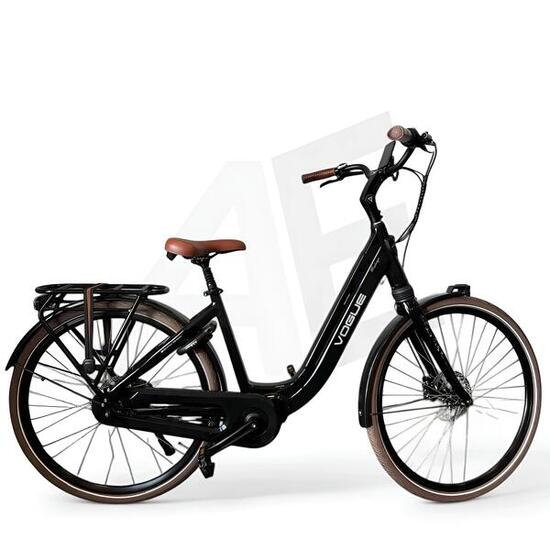 Vogue Mestengo 46 cm E-bike – Middenmotor, Hydraulische Remmen, Glans Zwart