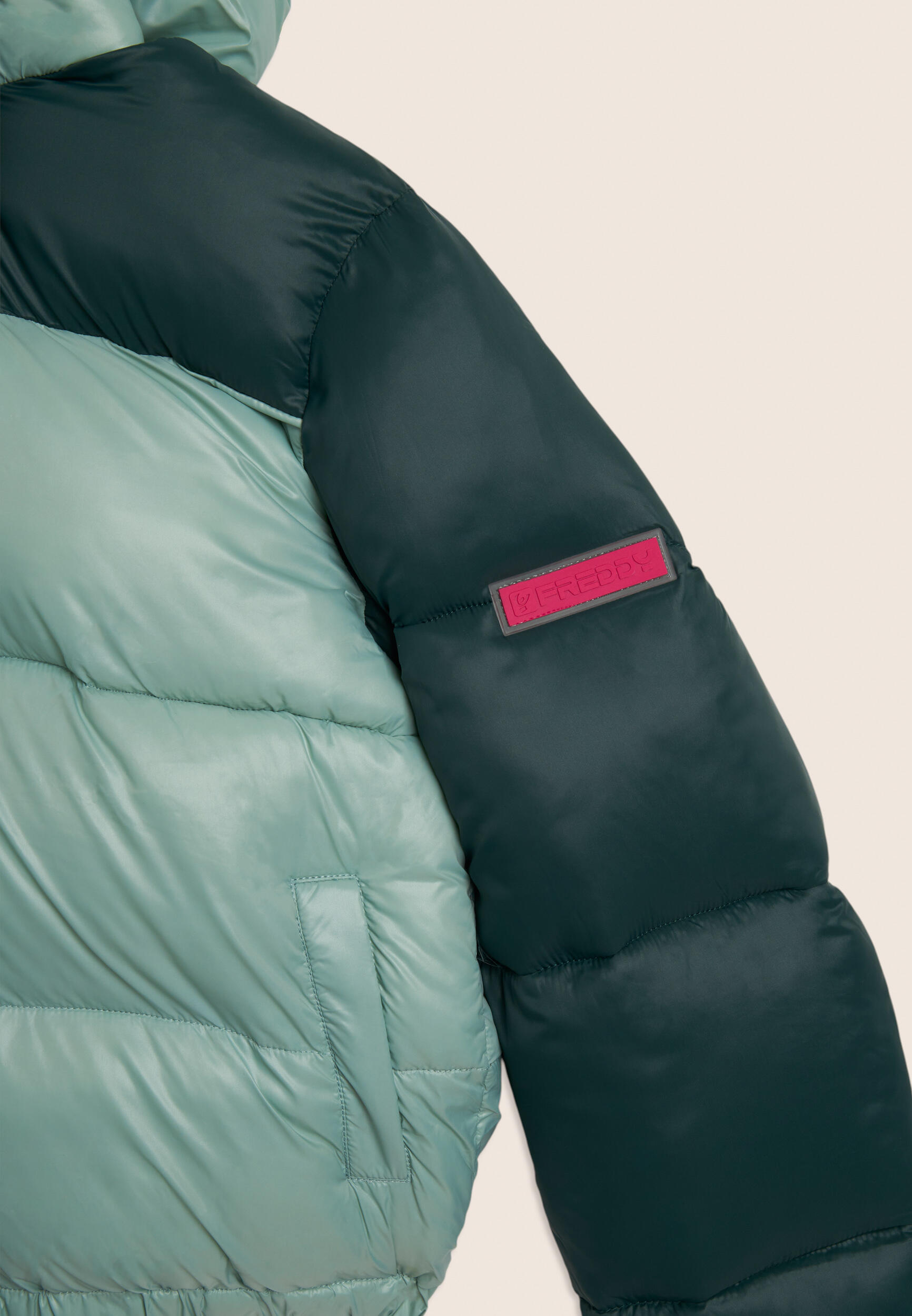 Doudoune courte à blocs de couleurs pour filles 3/3