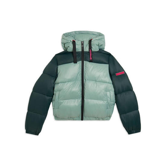 Doudoune courte à blocs de couleurs pour filles