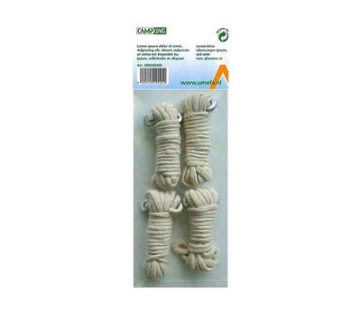 Campking umefa scheerlijn katoen 3 mm x 3 m, 4 stuks