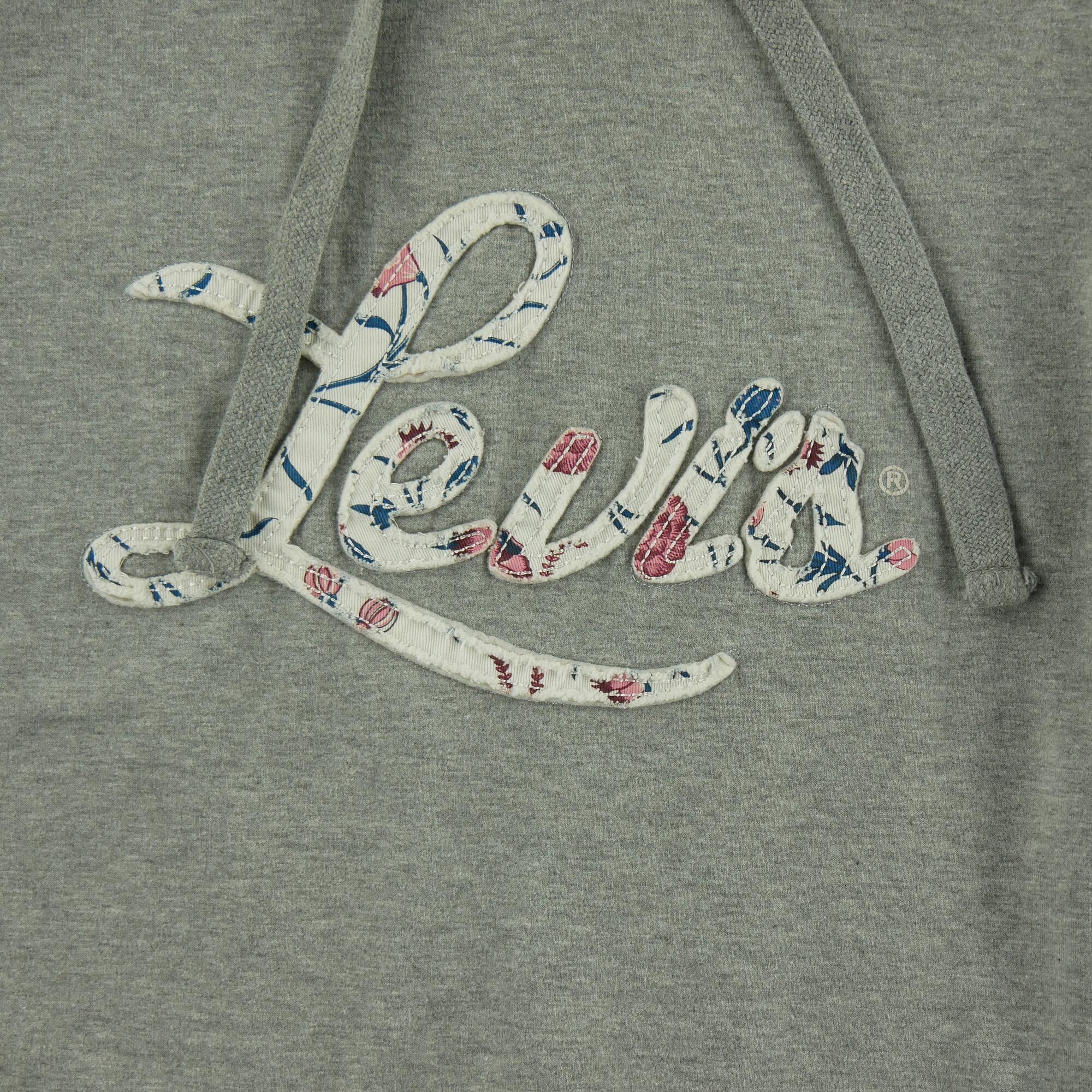 Reconditionné - Sweat à capuche Femme Levis Gris - Bon État 3/7