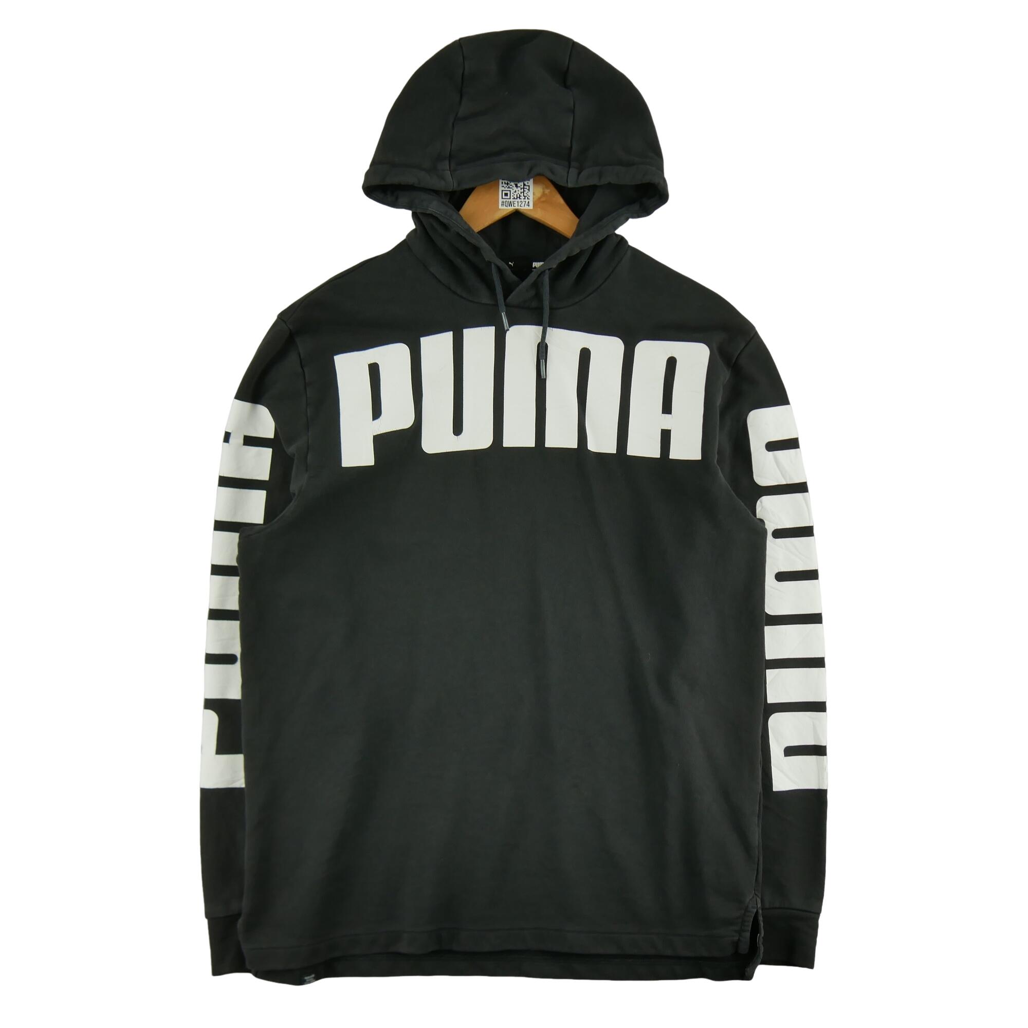 PUMA Reconditionné - Sweat à capuche Homme Noir - Bon État