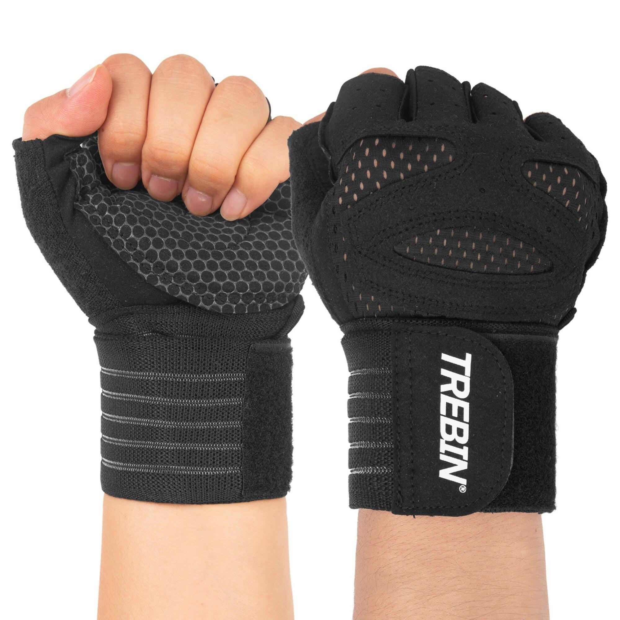 Fitnesshandschoenen met polsband – maat L 2/7