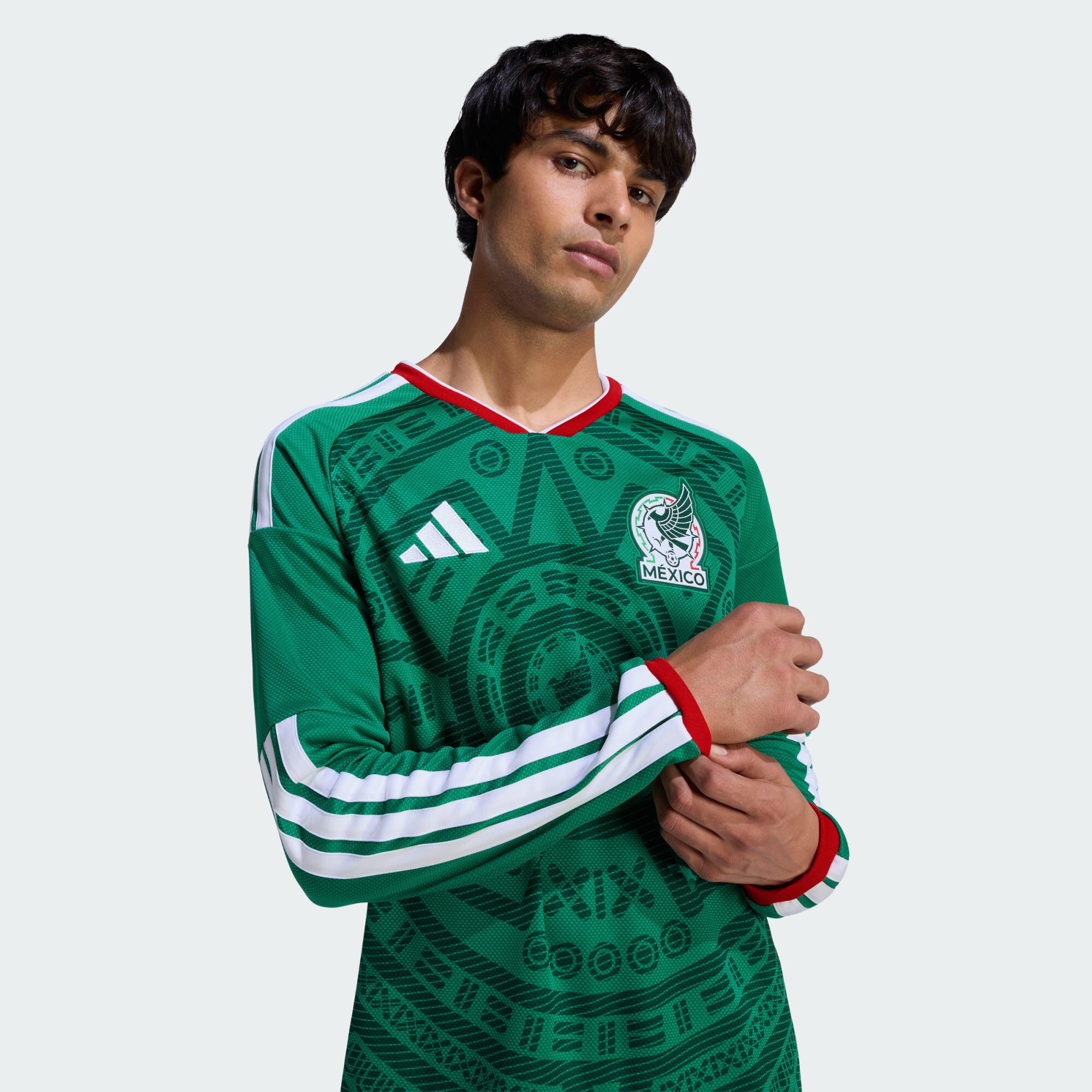 Mexico 26 Home Long Sleeve Jersey 4/7