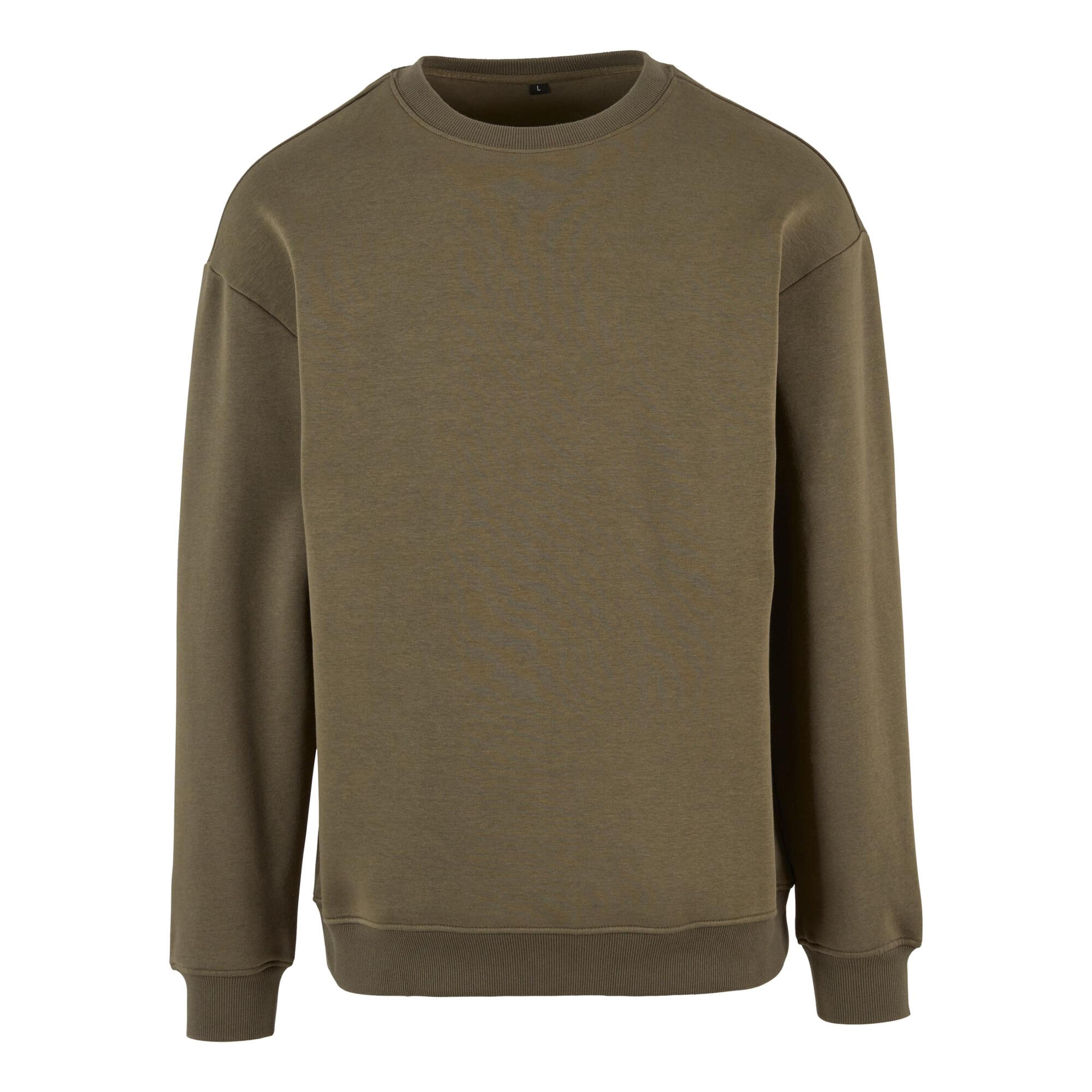 Build Your Brand Mens Crew Neck Plain Sweatshirt