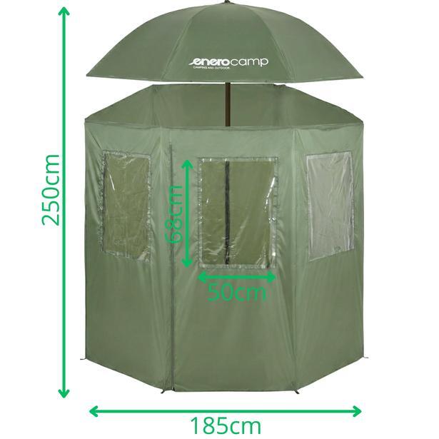 Namiot parasol wędkarski kempingowy 2W1 Enero Camp składany 7/7