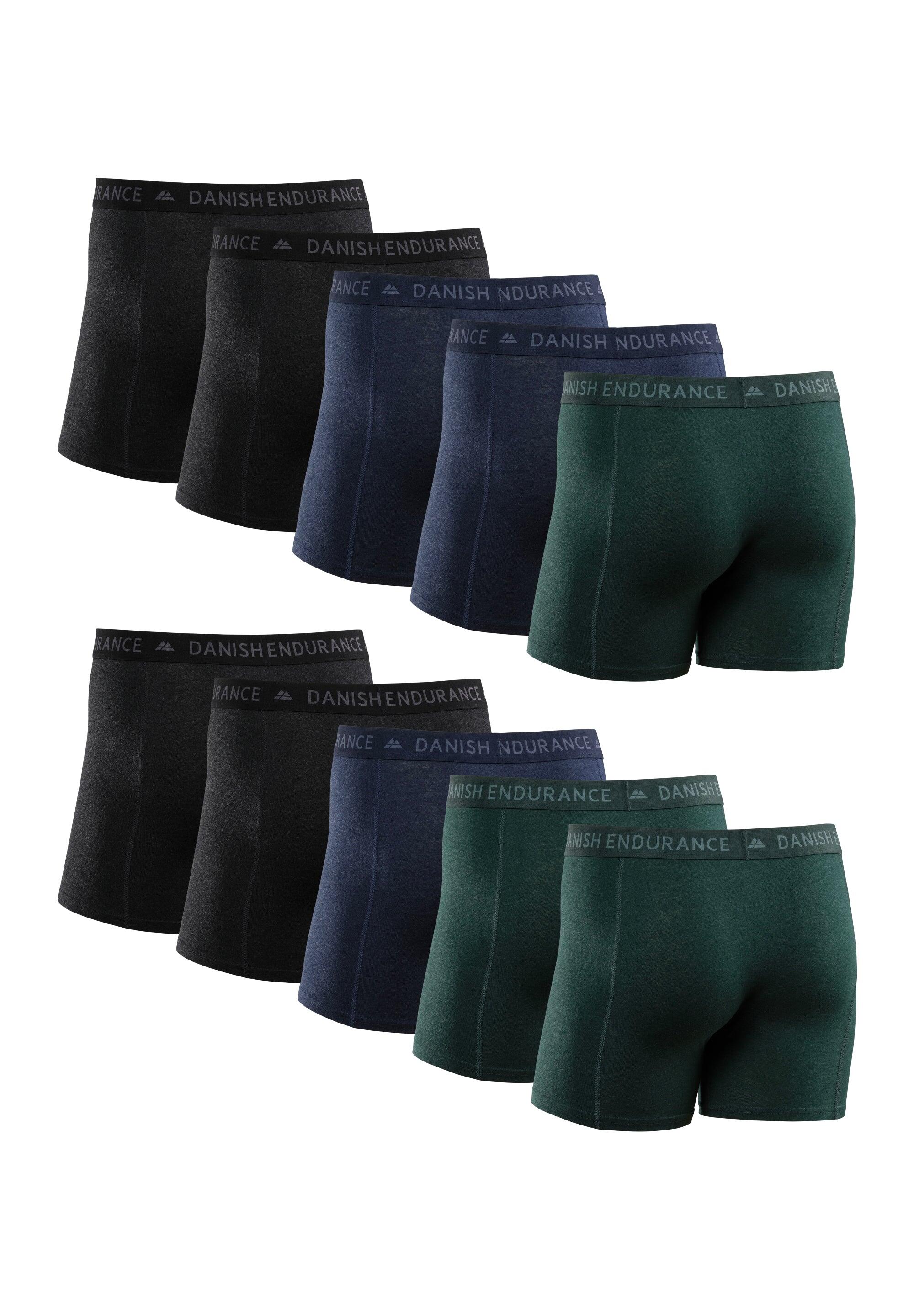 Klassische Baumwoll-Boxershorts für Herren mit Eingriff 10 Paar 2/6