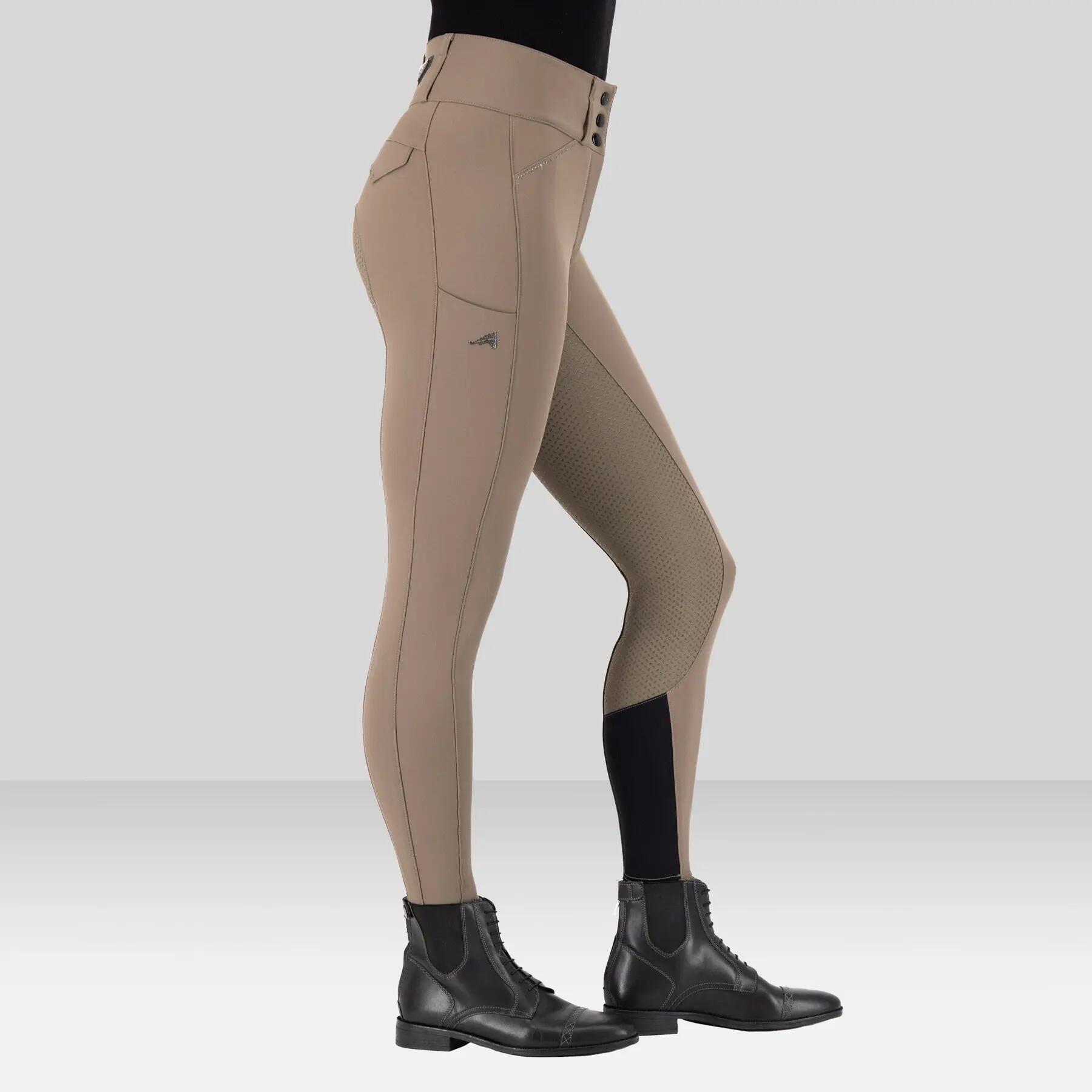 Pantaloni da equitazione full grip da donna Euro-Star Aurelia Diamond 3/4