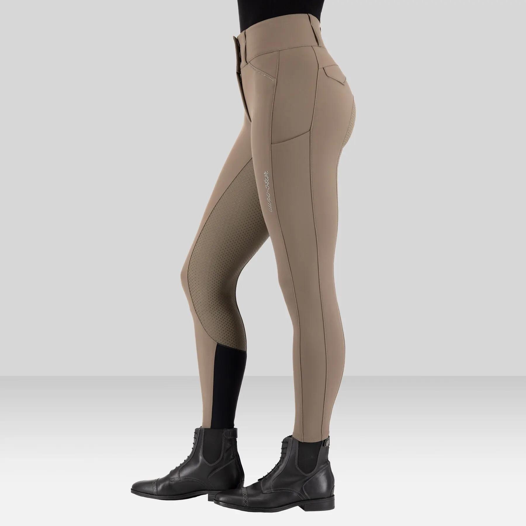 Pantaloni da equitazione full grip da donna Euro-Star Aurelia Diamond 4/4