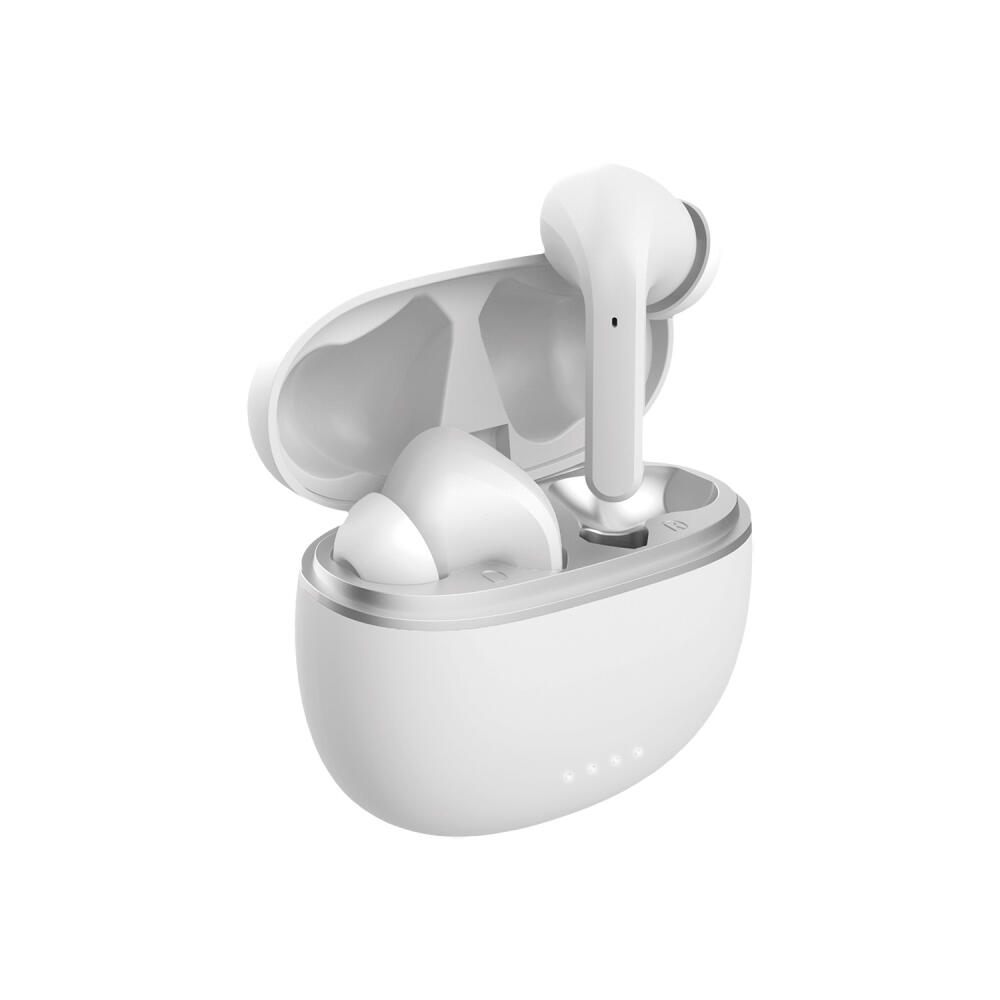 Écouteurs Bluetooth ANC Forever TWE-210 Earp avec boîtier de charge blancs 5/5