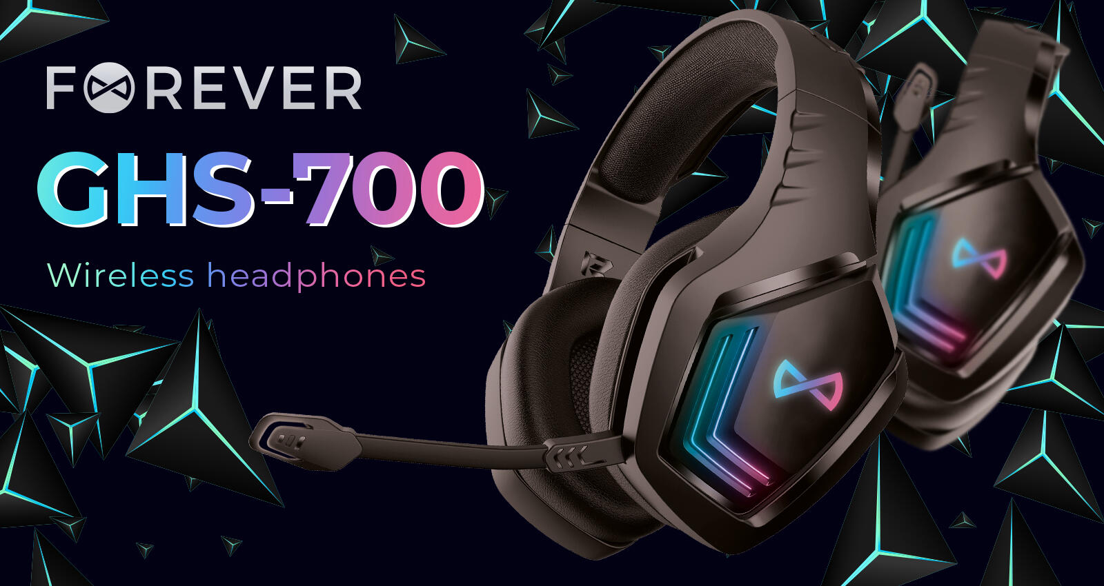 Casque sans fil Bluetooth Forever GHS-700 circum-auriculaire avec microphone 2/7