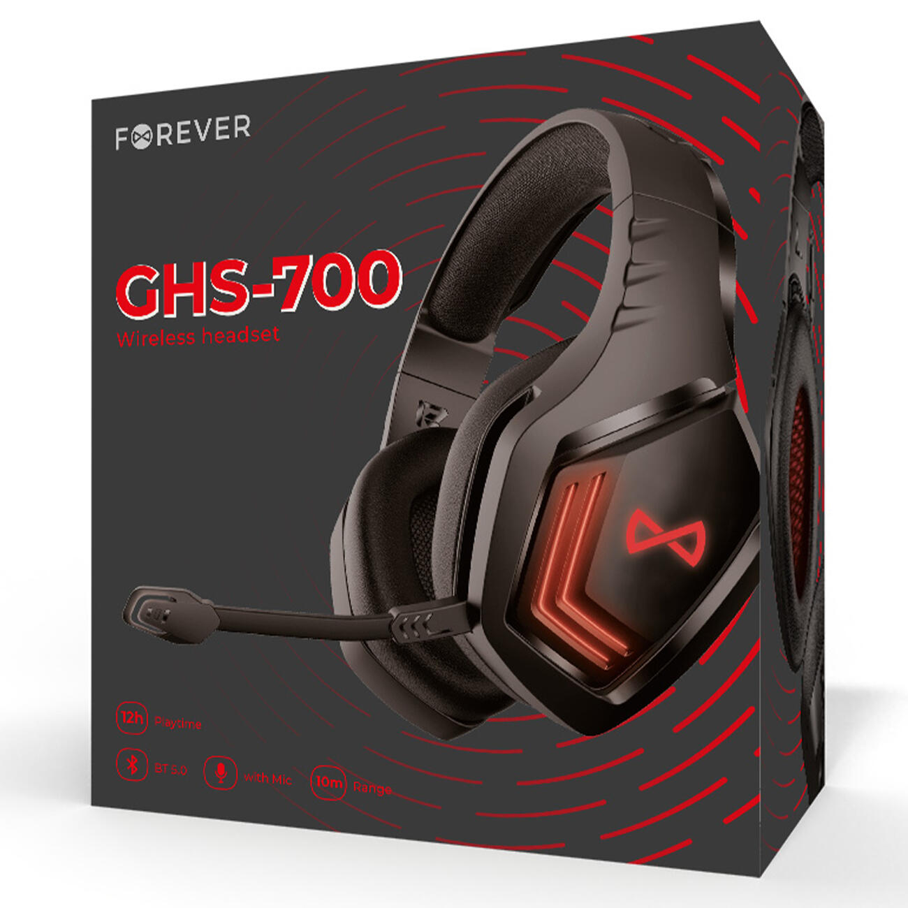 Casque sans fil Bluetooth Forever GHS-700 circum-auriculaire avec microphone 4/7