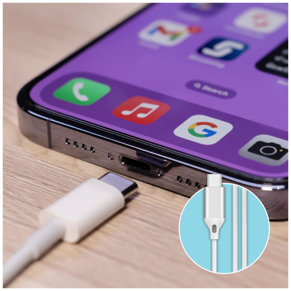 Forever EP-02 bedrade in-ear oordopjes USB-C wit 5/7