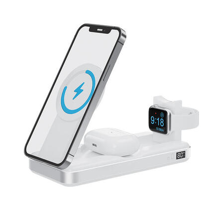 Powerbank kempingowy bezprzewodowy Forever MATB-300 10000 mAh 3w1 biały