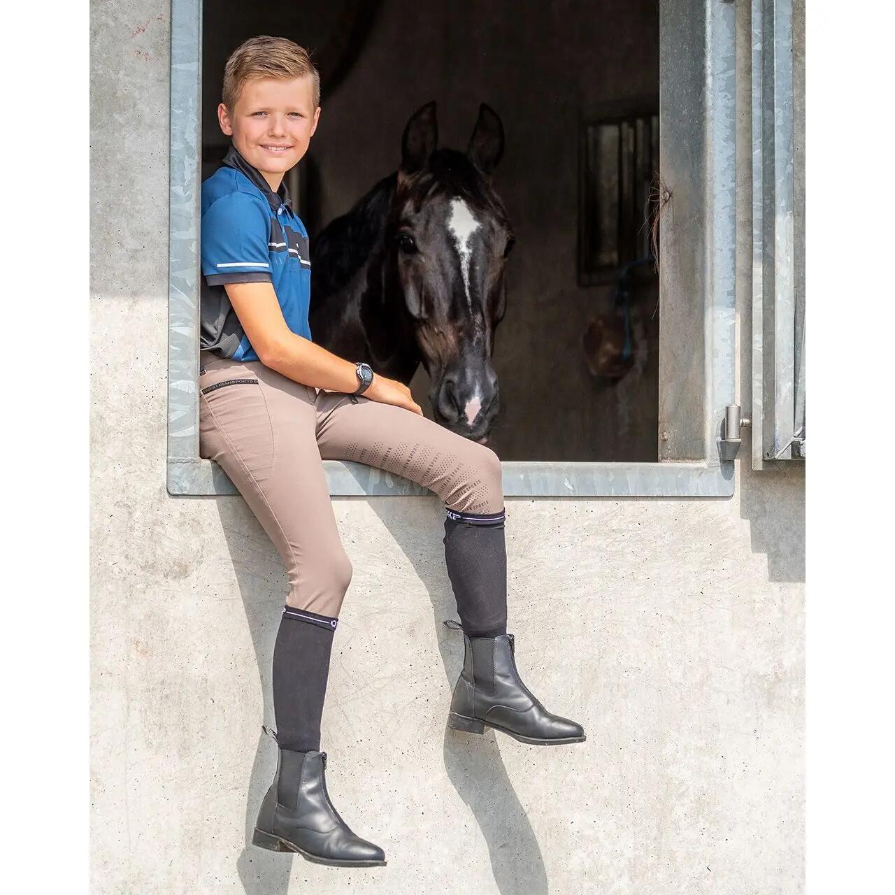Pantalon équitation fille mid grip QHP Rylee 5/7