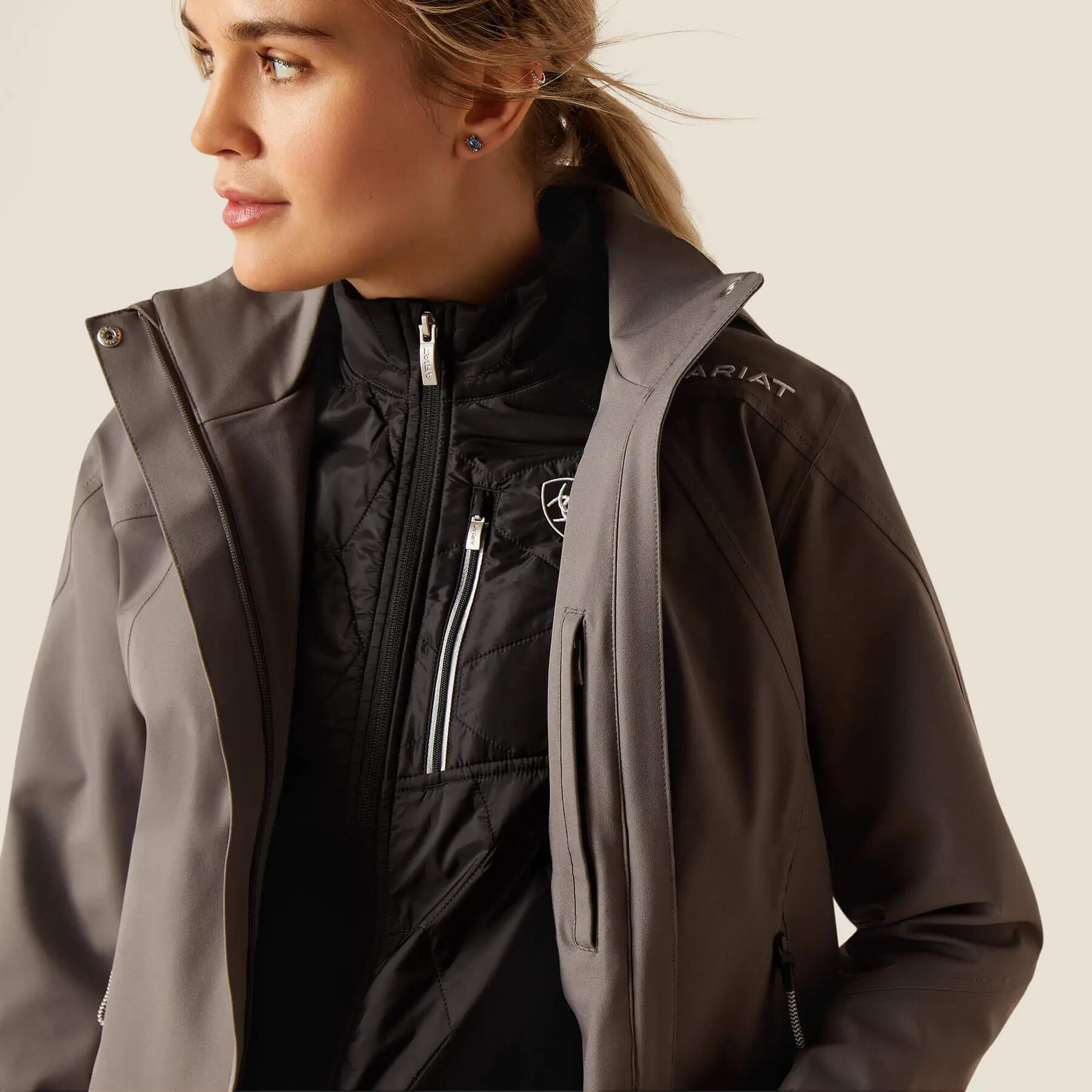 Giacca impermeabile da equitazione con cappuccio donna Ariat Coastal 3/5