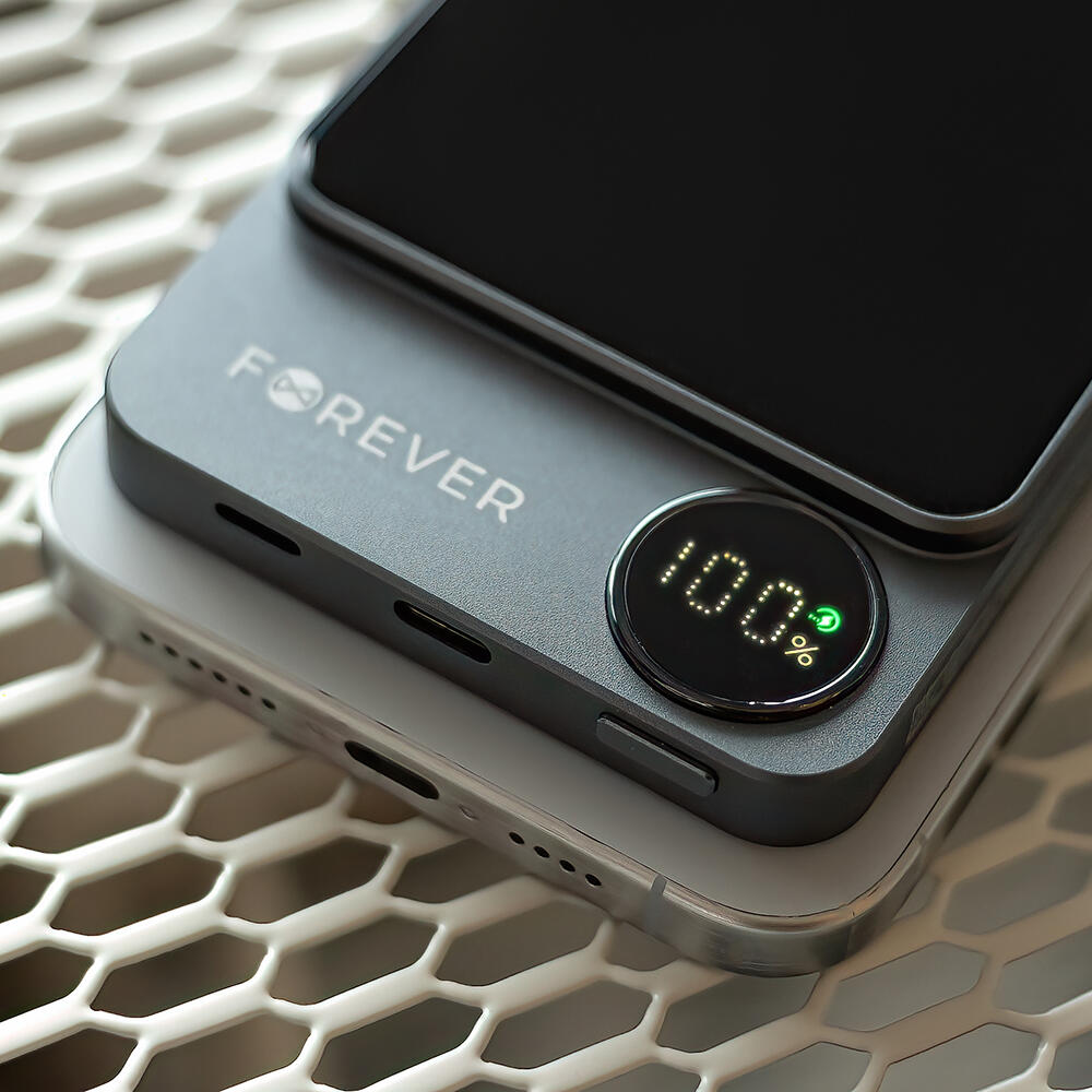 Draadloze camping-powerbank Forever MATB-200 20W PD 5000 mAh magnetisch zwart 5/7
