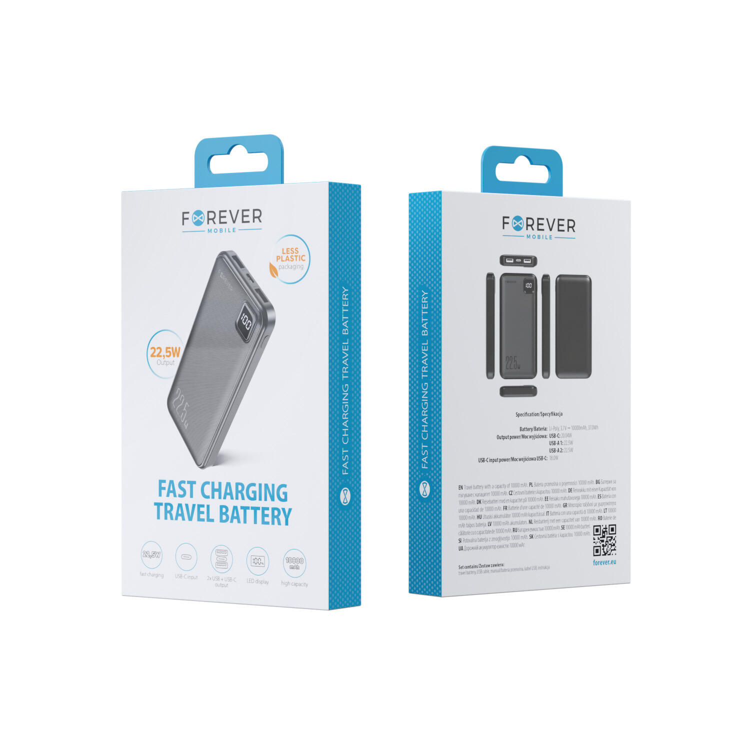 Power bank da campeggio Forever TB-300M PD QC 22,5W 10000 mAh nero 4/7