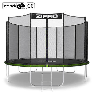 Trampoline ronde jump pro - 12ft 374 cm - met veiligheidsnet extern, ladder