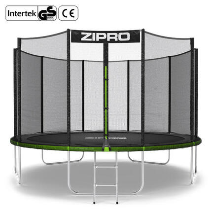 Trampoline rond Jump Pro 12FT 374 cm avec échelle, filet de protection extérieur