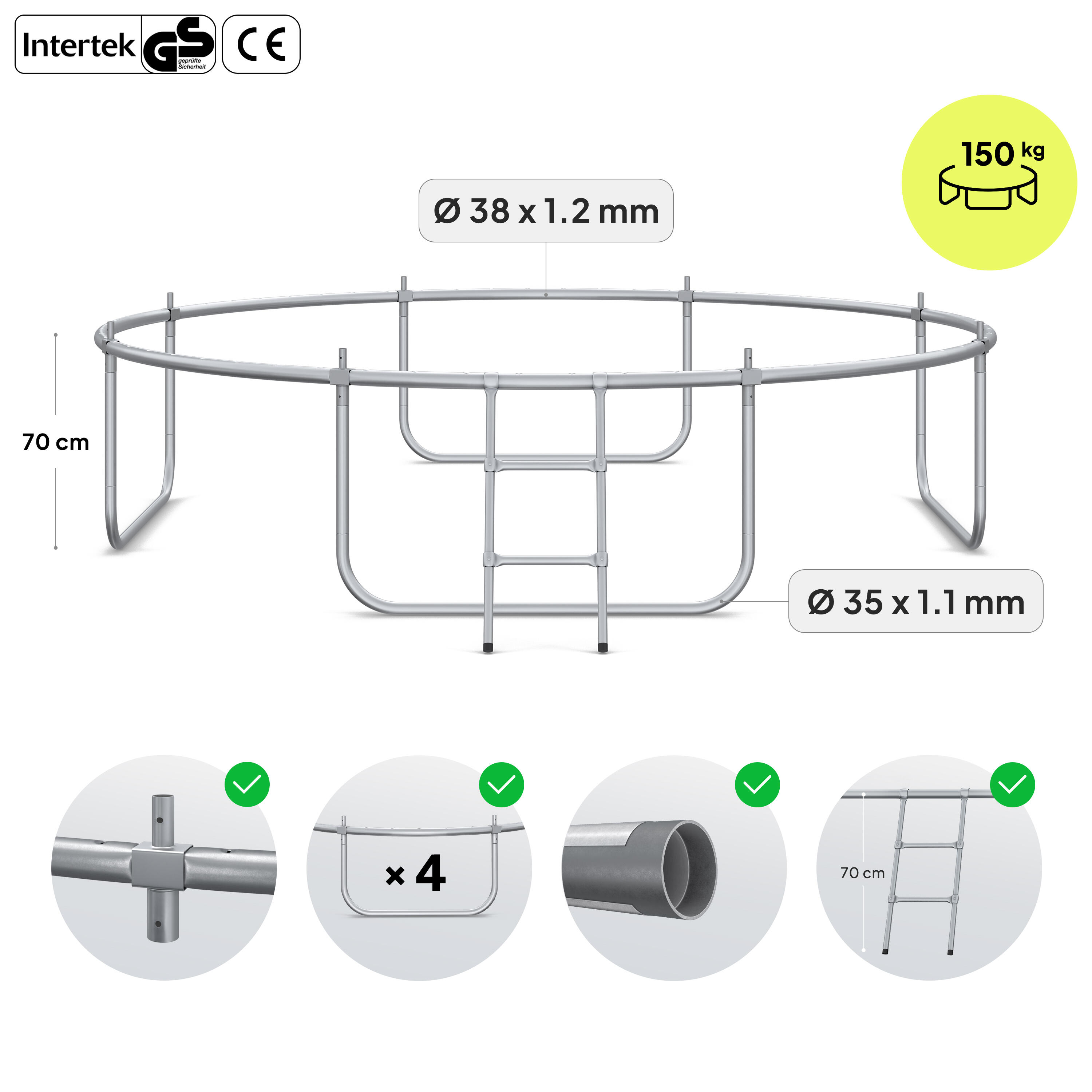Cama elástica Jump Pro con red de seguridad exterior 10FT 312 cm 7/7