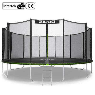 Trampoline ronde jump pro - 16ft 496 cm - met veiligheidsnet extern, ladder