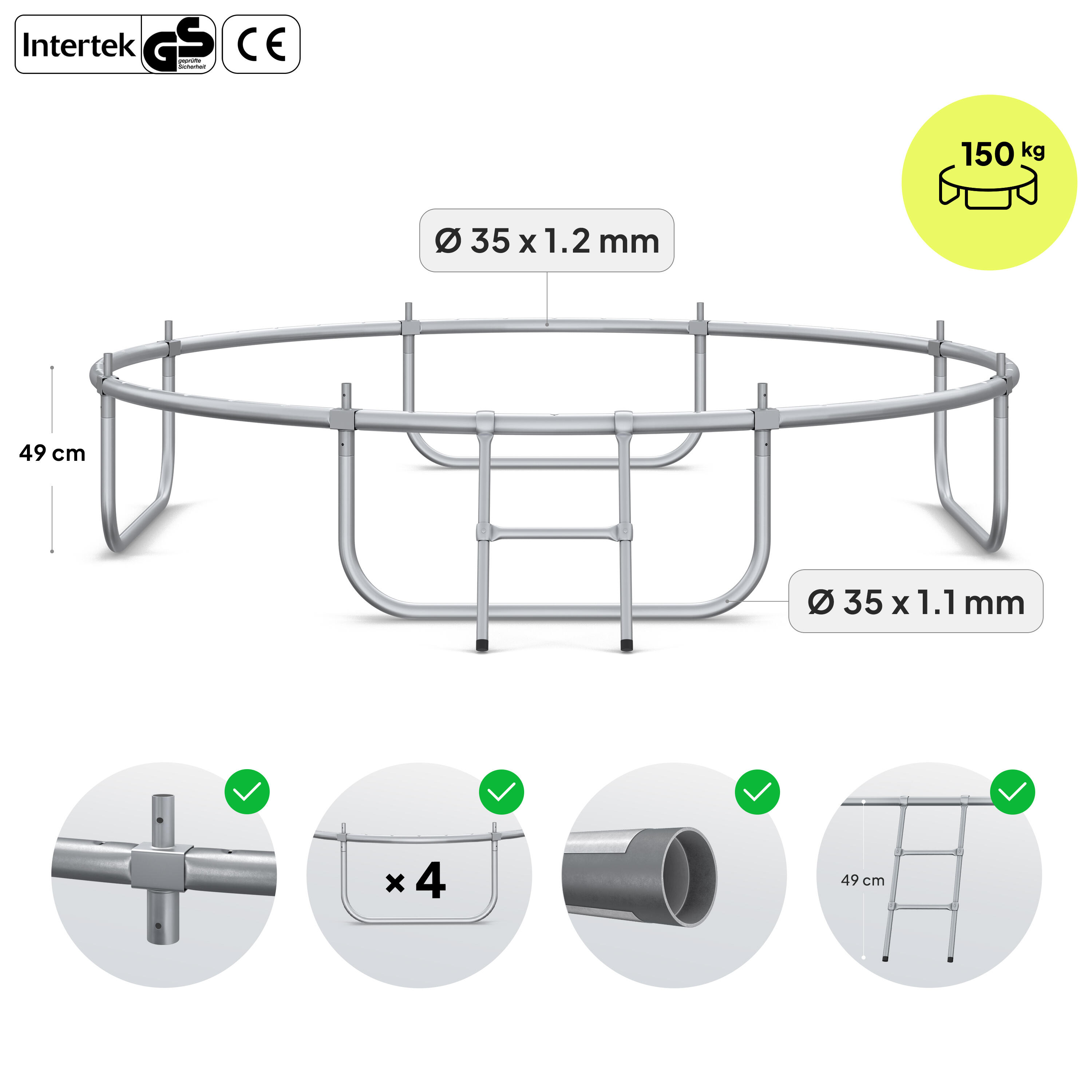 Конструкция батута Zipro JumpPro