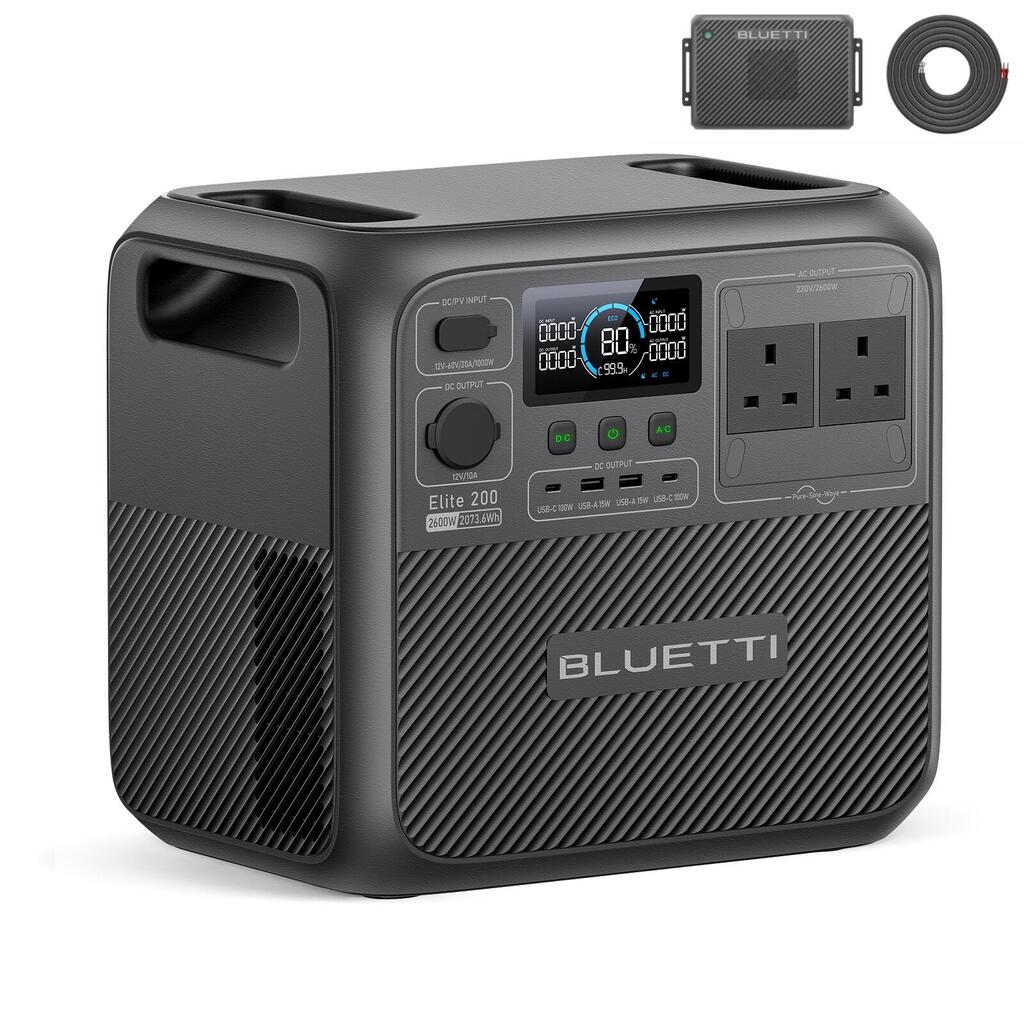 Elite 200 V2 Portable Power Station+Charger2 -2073.6Wh Full 2.4h Car Charging,RV