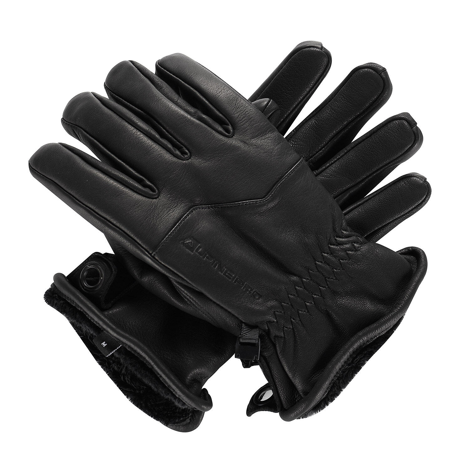 ALPINE PRO Lyžařské kožené rukavice UWEQE