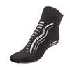 Chaussettes gym indoor wellness fitness antidérapante noir argent