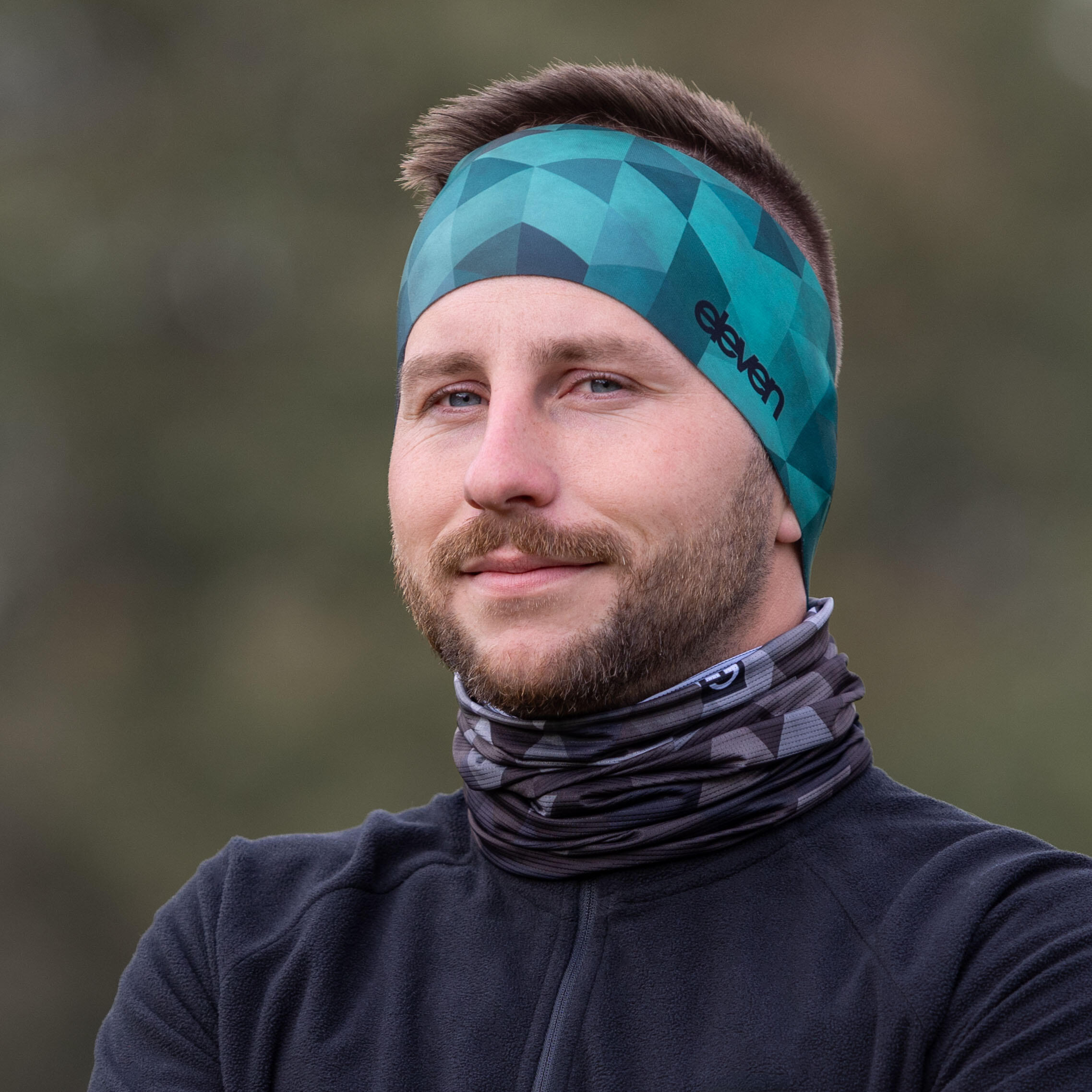 Sportstirnband Eleven Dolomiti Tripeak – grau/grün 2/3