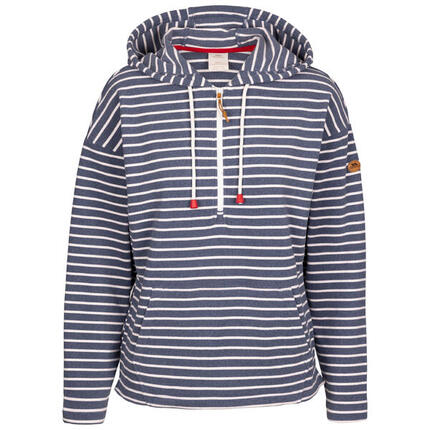 Trespass Softly - Sweat à capuche femme demi-zip bleu marine